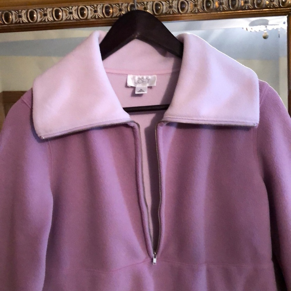 NWOT ANN TAYLOR LOFT TWO TONE FLEECE JACKET MED - Picture 3 of 10